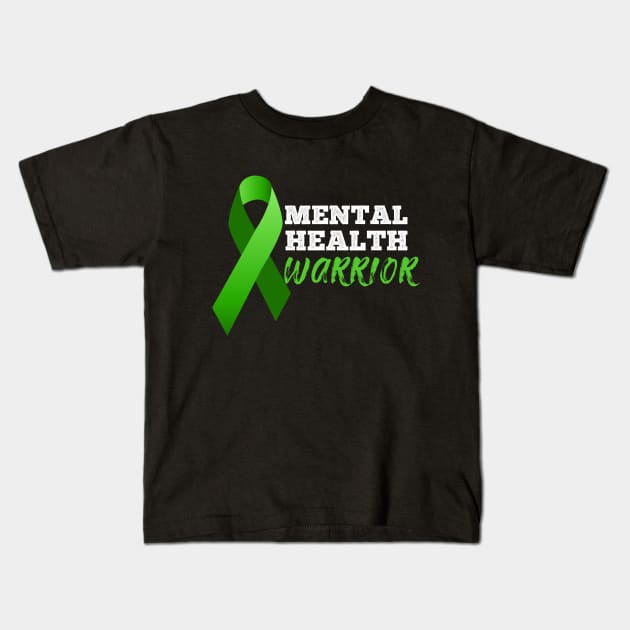 Mental Health Warrior Kids T-Shirt by ArtisticFloetry